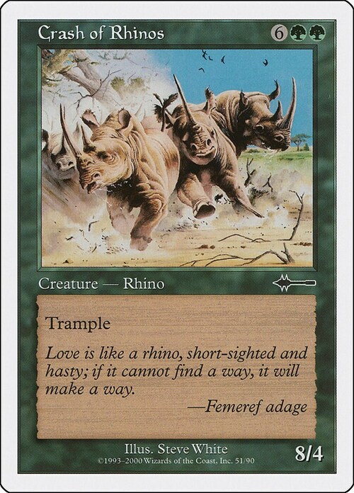 Crash of Rhinos Card Front