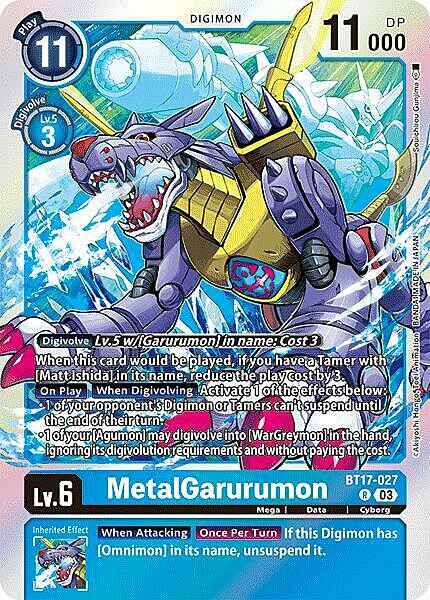 MetalGarurumon Card Front