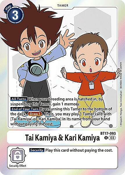 Tai Kamiya & Kari Kamiya Card Front