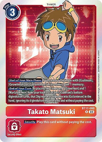 Takato Matsuki Card Front