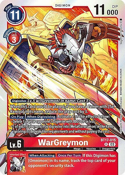 WarGreymon Card Front
