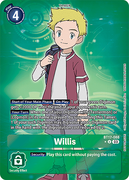 Willis Card Front