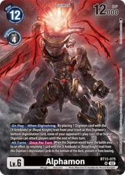 Alphamon · Non-Foil | Pre-Release Participation BT13-075