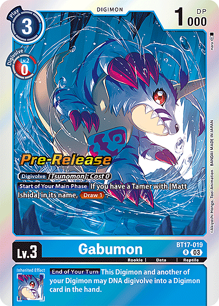 Gabumon Card Front