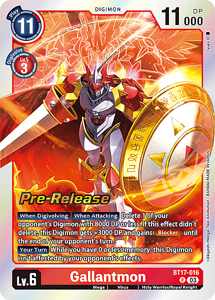 Gallantmon Card Front