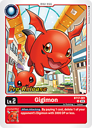 Gigimon · Pre-Release Stamped BT17-001