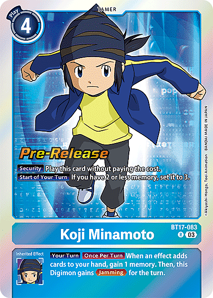 Koji Minamoto Card Front