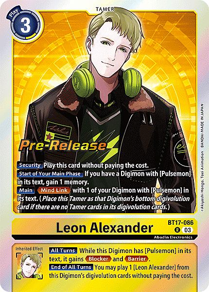 Leon Alexander Card Front