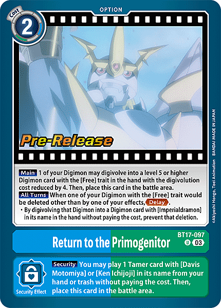 Return to the Primogenitor Card Front