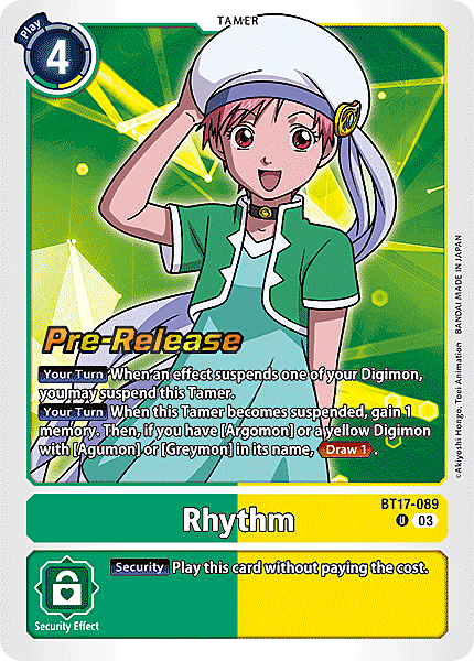 Rhythm Card Front
