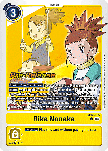 Rika Nonaka Card Front
