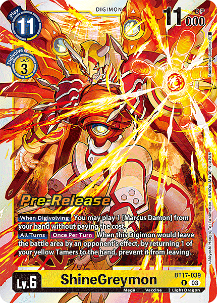 ShineGreymon Card Front
