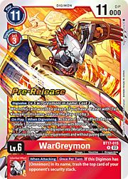 WarGreymon · Pre-Release Stamped BT17-015