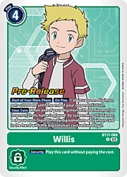 Willis · Pre-Release Stamped BT17-088