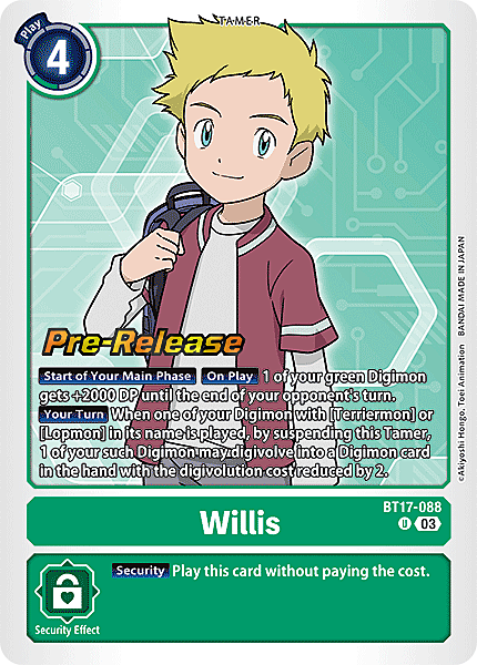 Willis Card Front