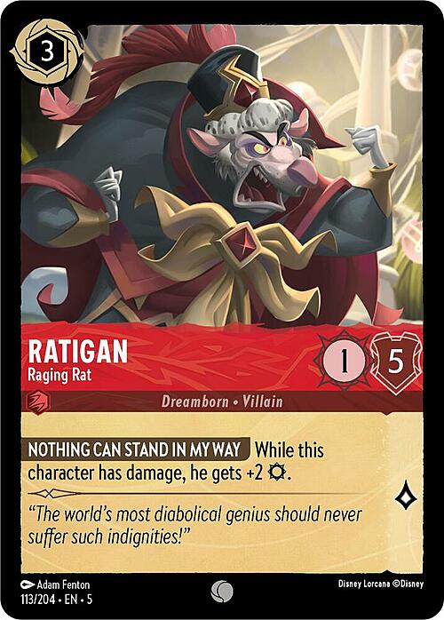 Ratigan - Raging Rat Card Front