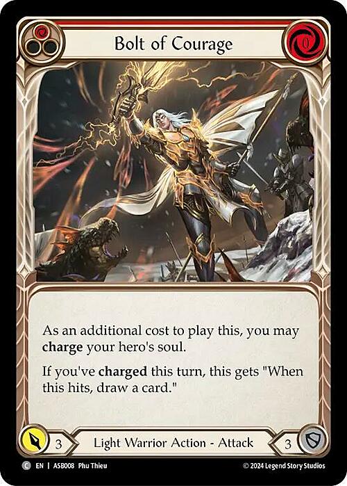 Bolt of Courage - Red Card Front