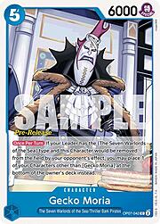 Gecko Moria · Pre-Release Stamp OP07-042