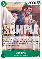 Aladine · Pre-Release Stamp OP07-020