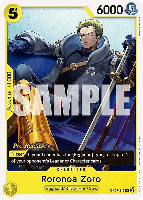Roronoa Zoro Card Front