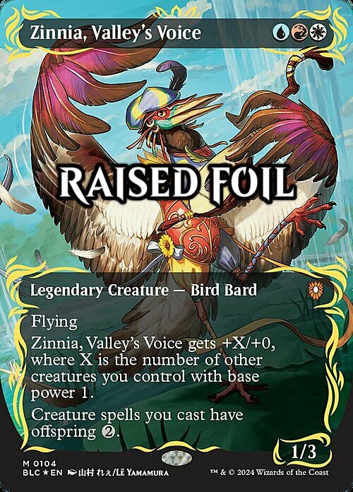 Zinnia, Valley's Voice Card Front
