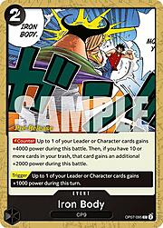 Iron Body · Pre-Release Stamp OP07-095