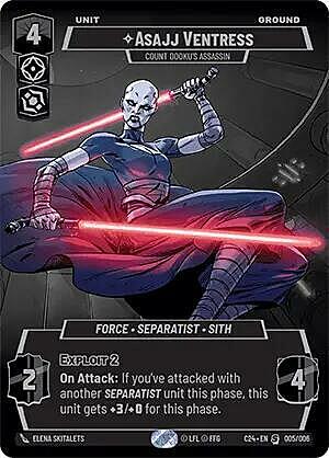 Asajj Ventress - Count Dooku's Assassin Card Front