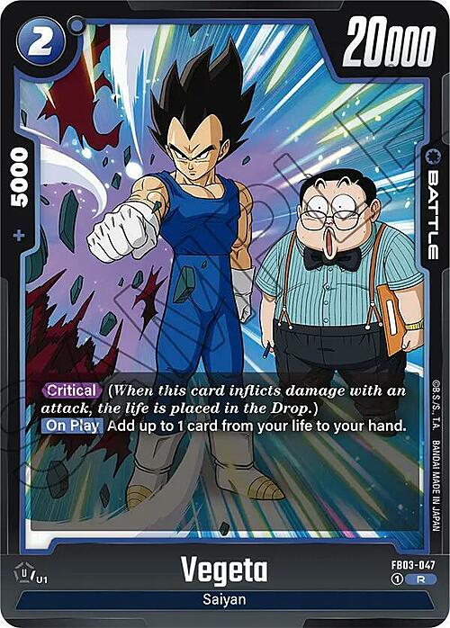 Vegeta Card Front