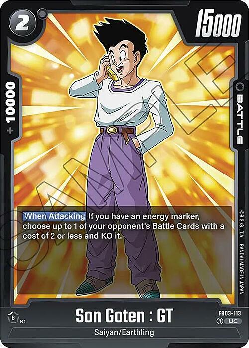 Son Goten : GT Card Front