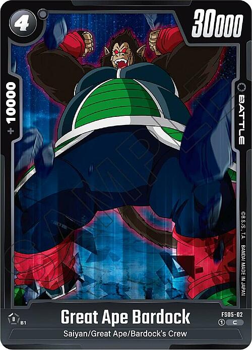Great Ape Bardock Card Front