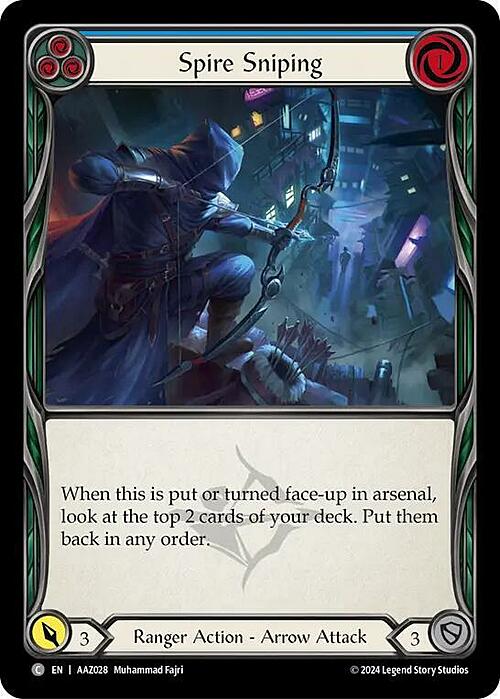 Spire Sniping - Blue Card Front