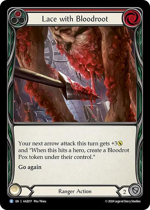 Lace with Bloodrot Card Front