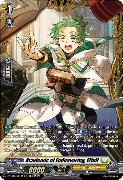 Academic of Endeavoring, Effoll Card Front