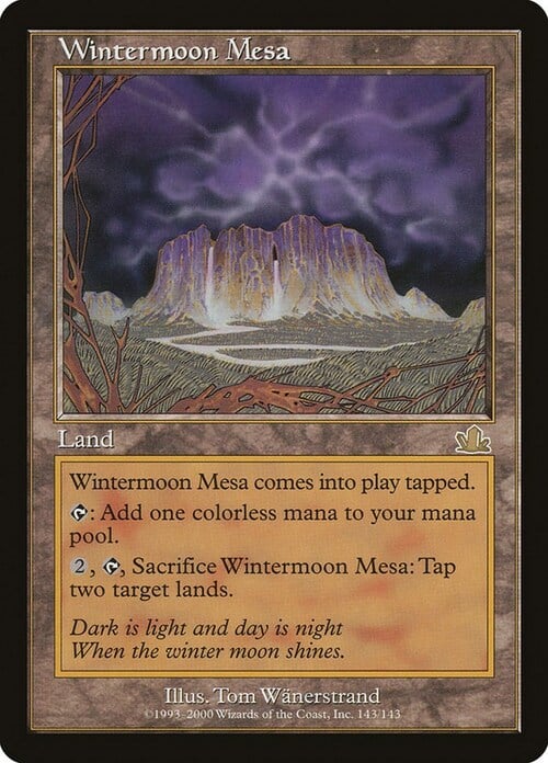 Mesa della Luna Invernale Card Front