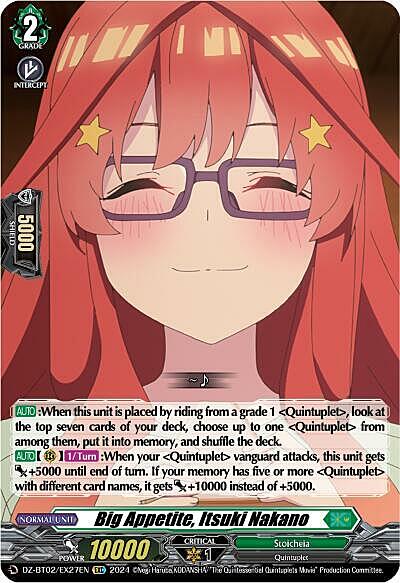 Big Appetite, Itsuki Nakano Card Front