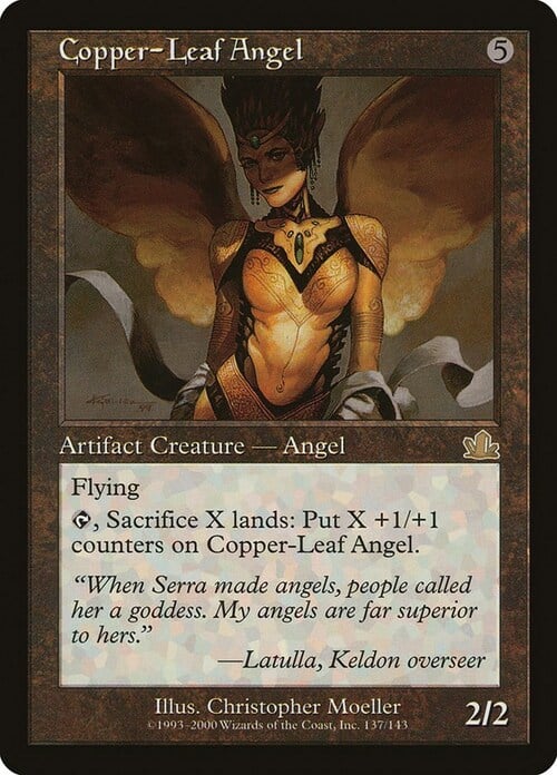 Copper-Leaf Angel Card Front