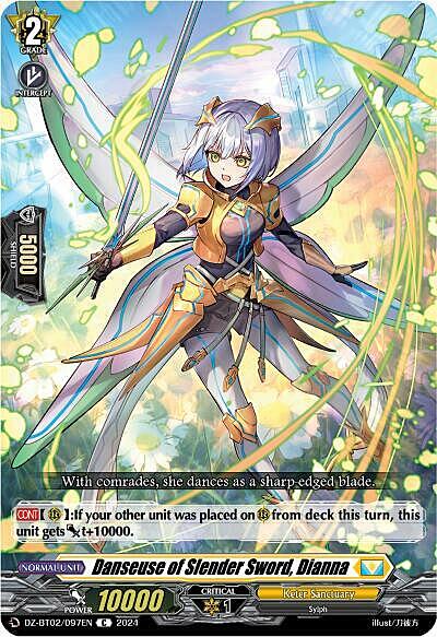 Danseuse of Slender Sword, Dianna Card Front