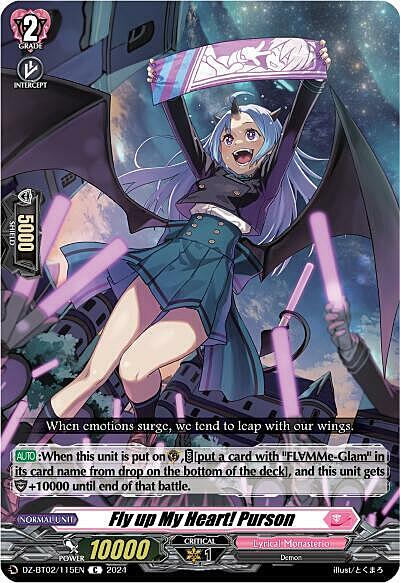 Fly up My Heart! Purson Card Front