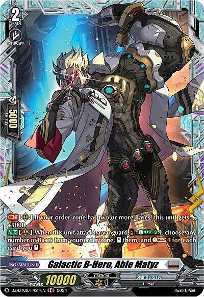 Galactic B-Hero, Able Matyz Card Front