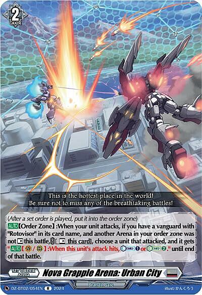 Nova Grapple Arena: Urban City Card Front