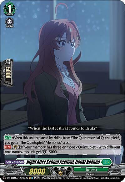 Night After School Festival, Itsuki Nakano Card Front