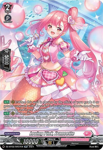 Loving Pink, Francette Card Front