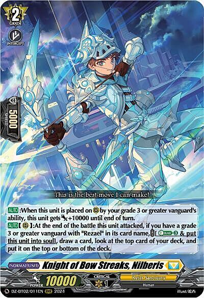 Knight of Bow Streaks, Nilberis Card Front