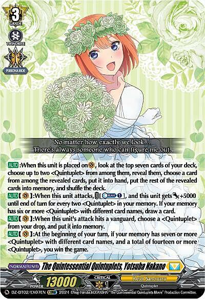 The Quintessential Quintuplets, Yotsuba Nakano Card Front