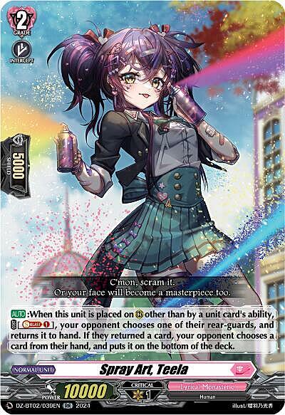 Spray Art, Teela Card Front