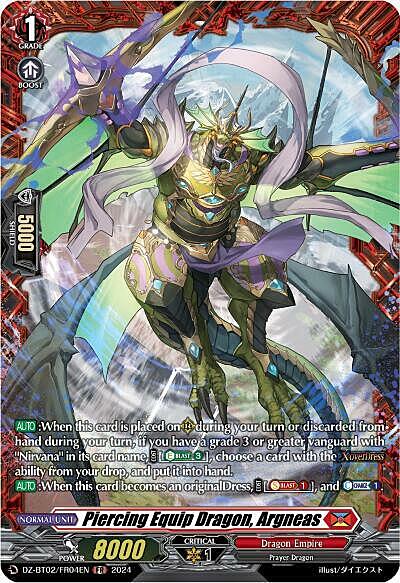 Piercing Equip Dragon, Argneas Card Front