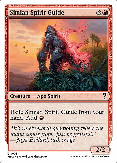 Simian Spirit Guide Card Front
