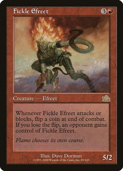 Fickle Efreet Card Front