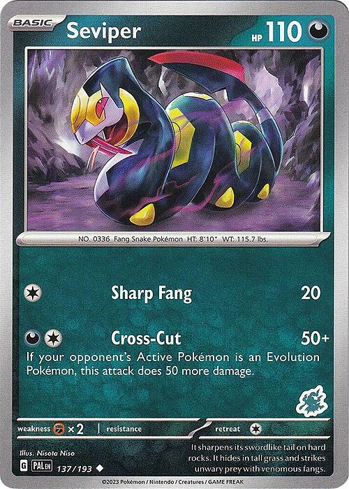 Seviper [More Poison | Venomous Fang] Card Front