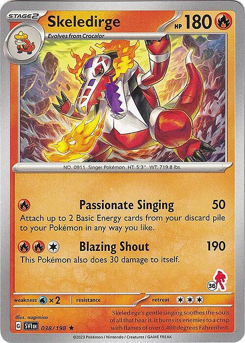 Skeledirge [Burning Song | Blaze Shout] Card Front